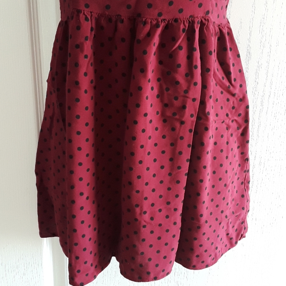 💕Y2K CUTE💕Polkadot Forever 21 Rayon Sundress - Picture 3 of 6